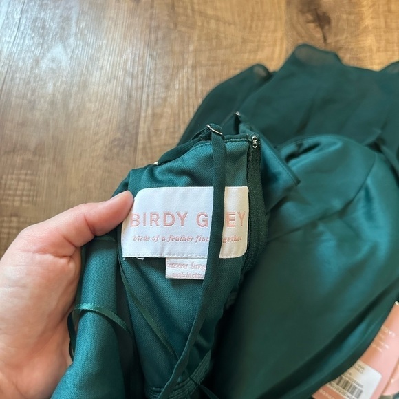 BIRDY GREY Kaia Chiffon Dress In Emerald - Picture 5 of 7